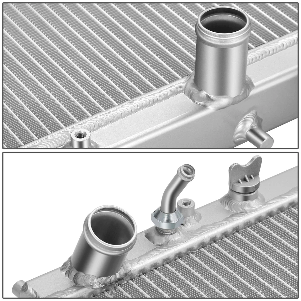 RADIADOR ALUMINIO RENDIMIENTO 2 FILAS PARA 1992-2000 CIVIC EG/DEL SOL INTEGRA AT Foto 3 de 4