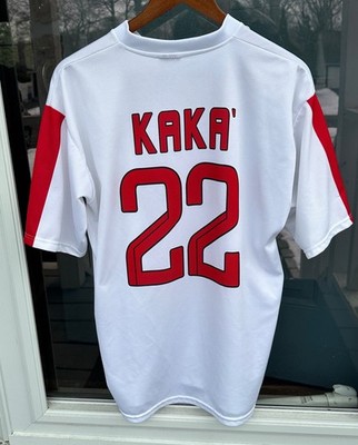 AC MILAN OFFICIAL KAKA Mens L Soccer Jersey ACM WHITE FUTBOL KIT