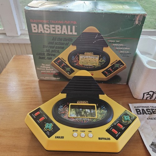 Vintage Baseball elektronisches sprechendes Spiel 1987 VTech FUNKTIONIERT VOLLSTÄNDIG SIEHE VIDEO