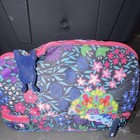 French Bull Floral Butterfly Makeup Bag Multicolor Zipper Cosmetic Case — photo 2