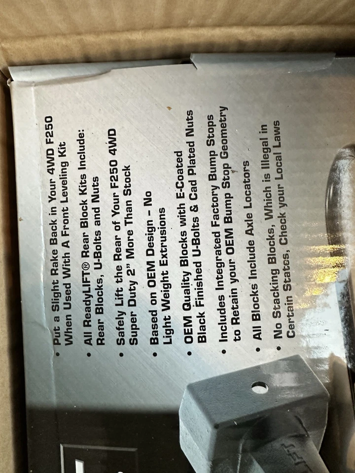 Kit de elevación trasera Ready Lift de 4" para Ford F-250 F-350 Super Duty 2017-2019 Foto 2 de 4