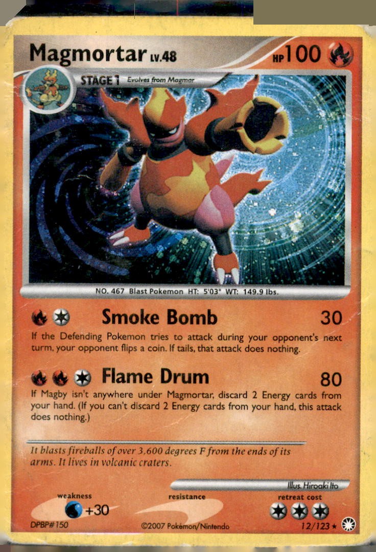 Magmortar 12/123 Holo Rare Mysterious Treasures Pokemon Near Mint