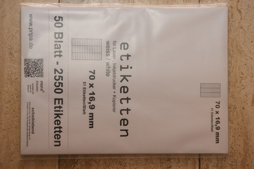 Klebe-Etiketten FORMATWAHL DIN A4 PRIPA selbstklebend 70g/m² weiß Büro/Versand. - Bild 11 von 31