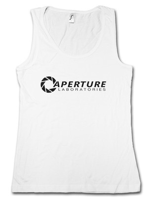 VINTAGE APERTURE LABORATORIES TANK TOP FITNESS - Science Logo Labs Game Portal