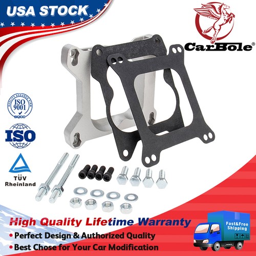 Square Bore Carburetor to Spread Bore Manifold Adapter Kit Carb Spacer