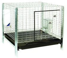 Pet Lodge Rabbit Hutch Complete Kit - 24 in. x 24 in. x 16 in. Wire Mesh Hutch