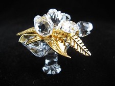 Swarovski Crystal - WEDDING BOUQUET - MINT - 1 3/4" Long - Gold Detail - 235248
