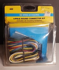 4-Pole Round Connector Kit, 48285, Wiring Accesories, Mounting Hardware Included