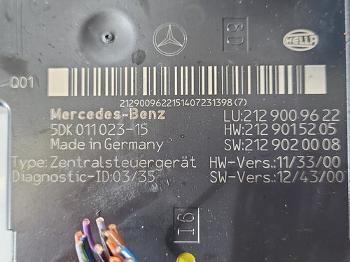 Mercedes E220 W212 Cdi Se 2009-2016 Sam Unit O31 - Picture 5 of 12