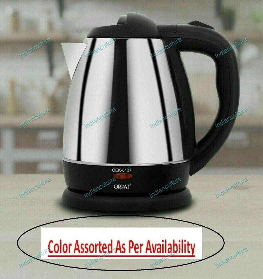 Orpat Steaming Cordless Liter Aluminum Die Cast Body Electric Tea Kettle