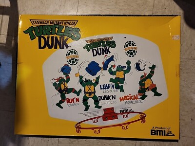 Vtg 1988 TMNT Dunk Indoor Large Basketball Hoop Mirage Studios NIB