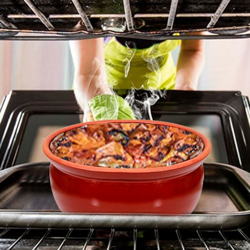 Handgefertigter Kochtopf aus Ton mit Deckel, vollglasierter alter Steinguttopf - Bild 3 von 8