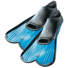 Open Box Cressi Light Short Blade Fins, Blue, Size: 37/38