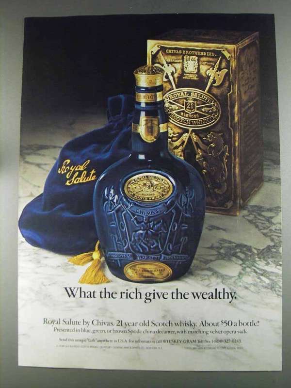 1980 Chivas Regal Royal Salute Scotch Advertisement - Rich Give | eBay