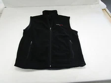 PORT AUTHORITY MENS X-LARGE FLEECE ZIP UP VEST W/ KEY BANK LOGO BLACK F219