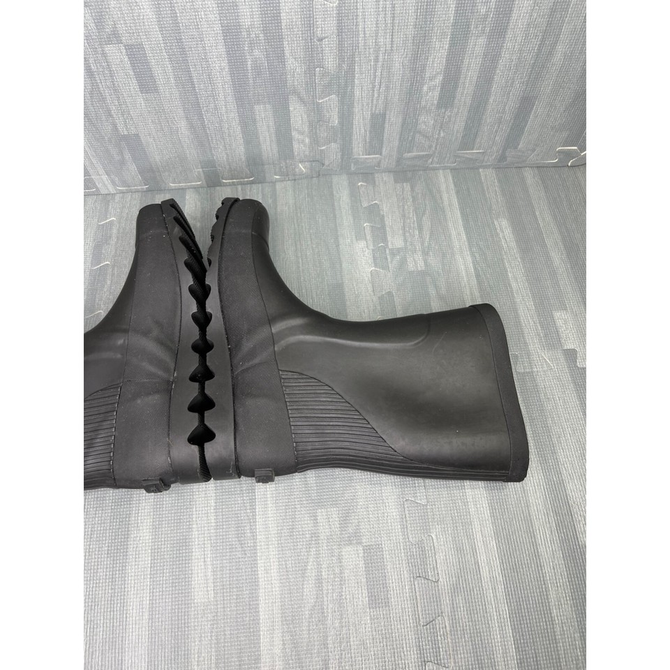 Sorel Rain Boots Women Size 6 Black Joan Short Waterproof Rubber