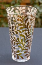 GRANDE VASO SOTTSASS ASSOCIATI GLASS BOXED SIGNED EGIZIA 40 CM FOGLIA ORO