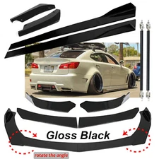 Front Bumper Lip Spoiler Splitter Car Body Rear For Lexus IS 250 300 Gloss Black