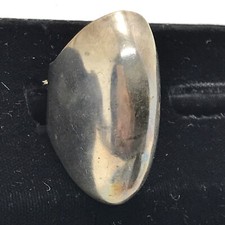 Vintage 925 Sterling SIlver Unique Wide Domed Design Ring sz 6.5