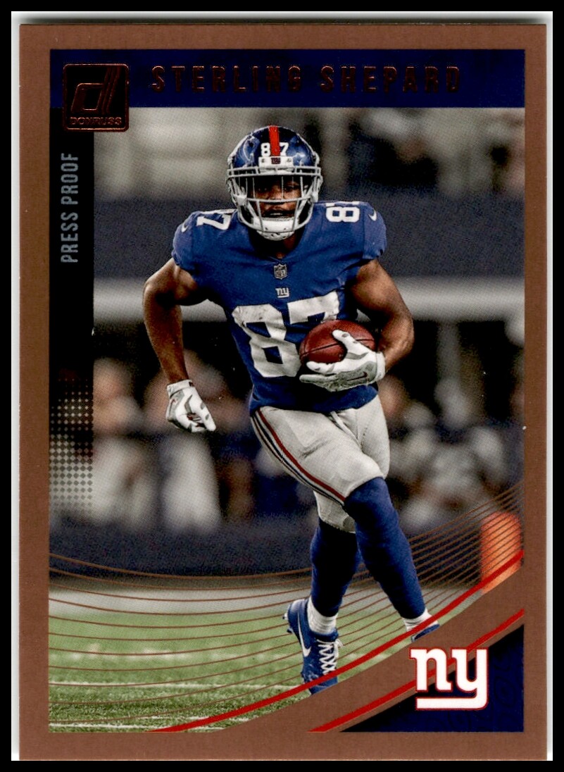 2018 Donruss #208 Sterling Shepard Press Proof Bronze