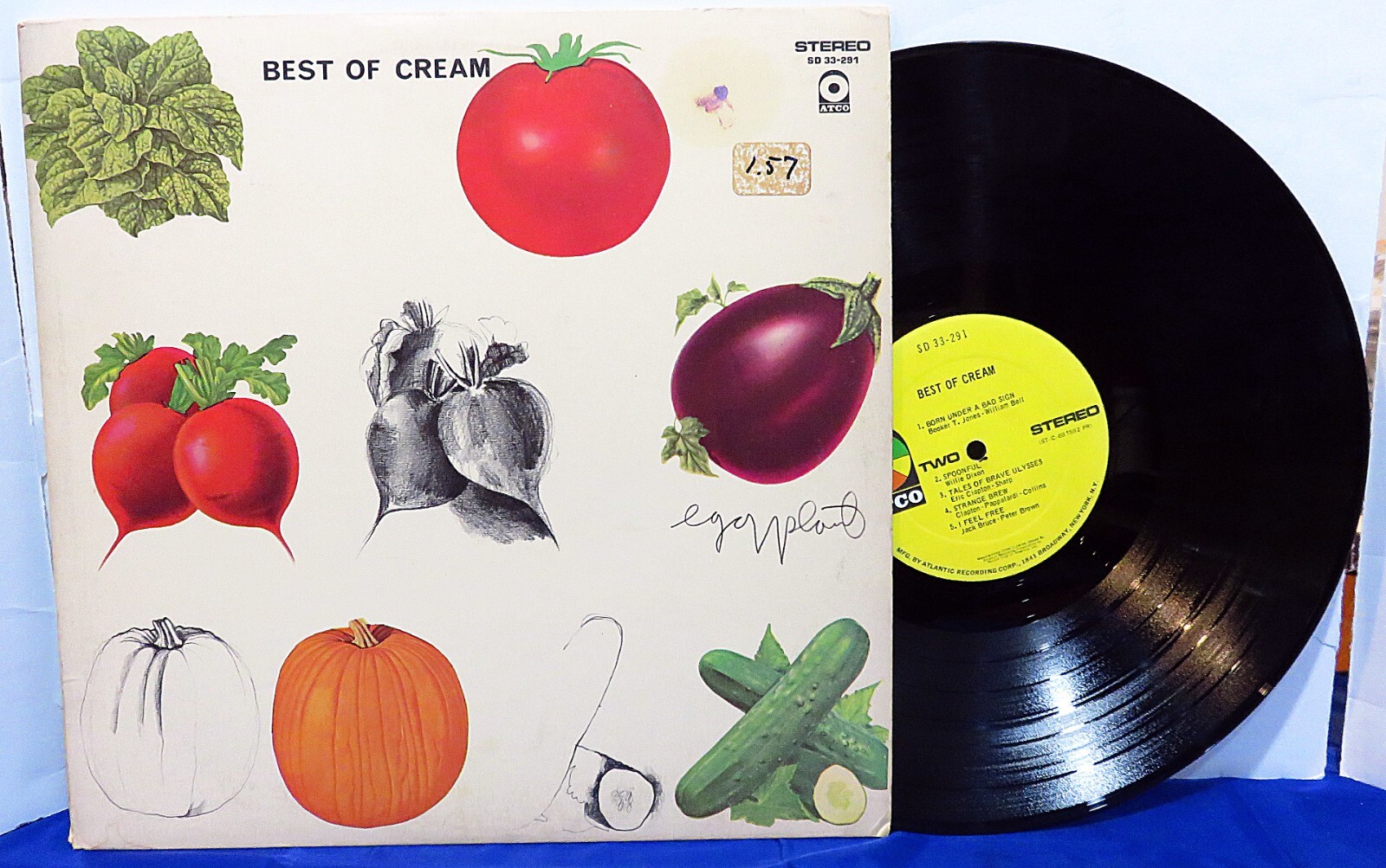 CREAM BEST OF CREAM Vinyl LP 1969 RECORD Clapton Bruce SD 33 291 VG+