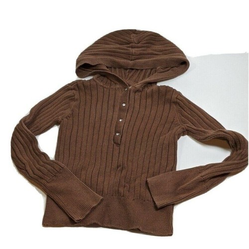 Gap Children's Brown Hooded Sweater Small 6-7 41d - Picture 6 of 6