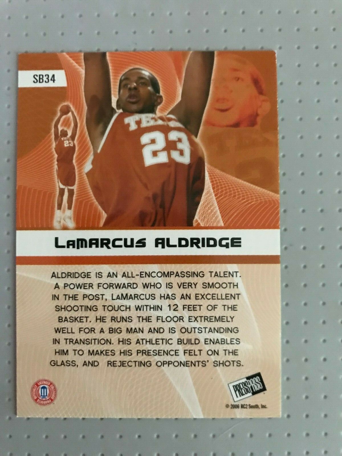 Lamarcus Aldridge 2006 Press Pass Power Pick Green RC #34 San Antonio ...
