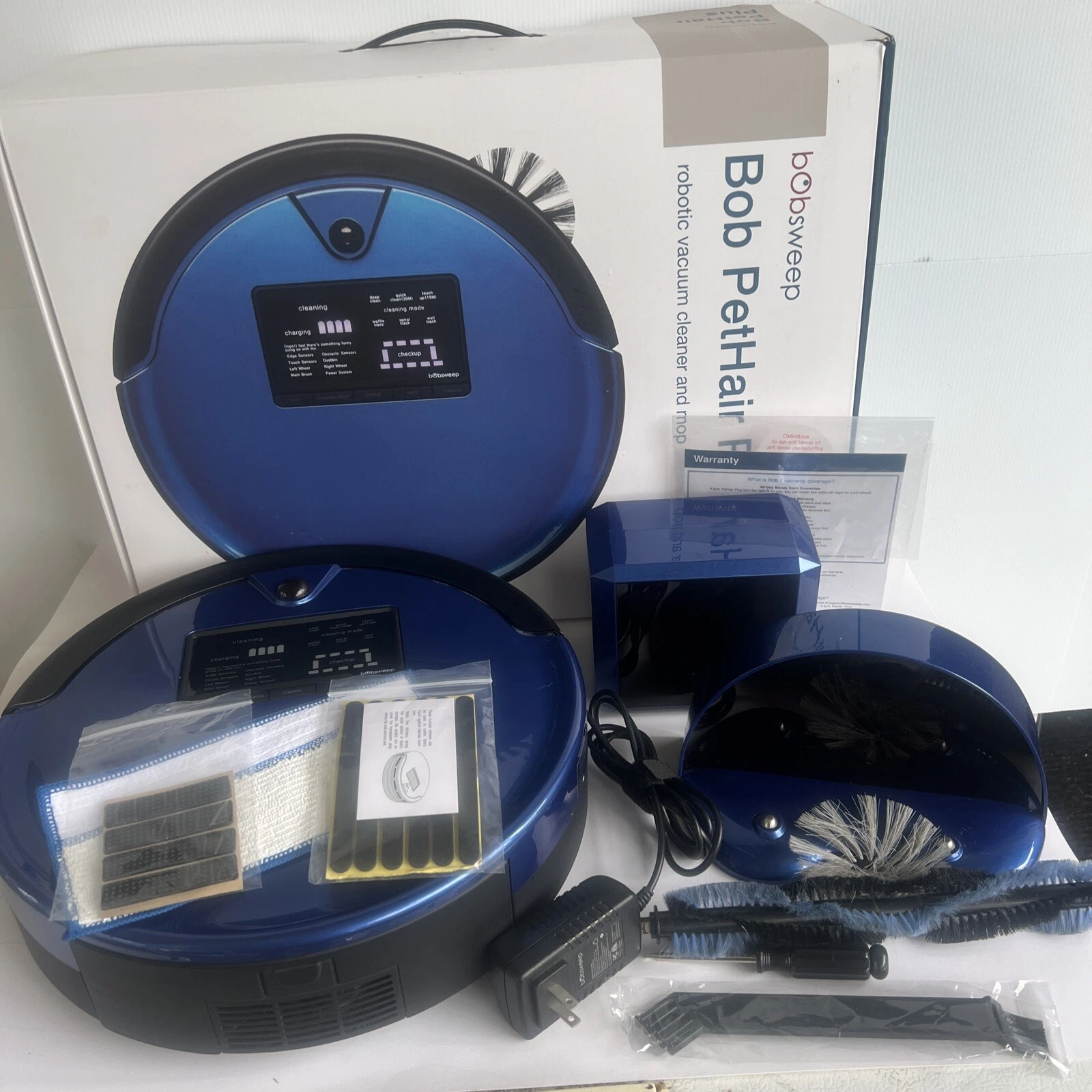 bObsweep Bob PetHair Plus Robot Vacuum and Mop - Cobalt Blue WPP56002 Works