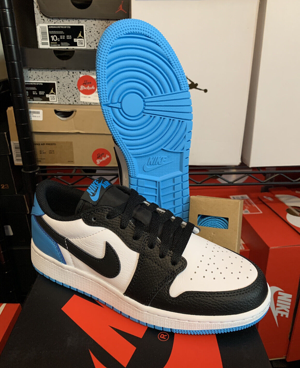 Air Jordan 1 Retro Low OG UNC Black Dark Powder Blue CZ0790-104 CZ0858-104 | eBay