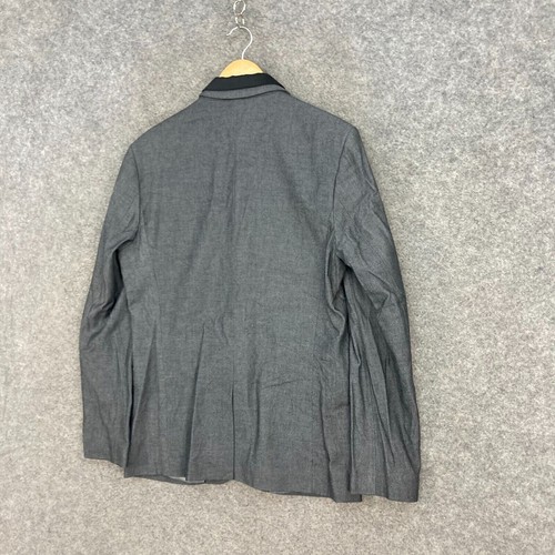 Politix Mens Suit Jacket Size M medium Grey Collared Button Cotton Blend A7508 - Picture 7 of 11