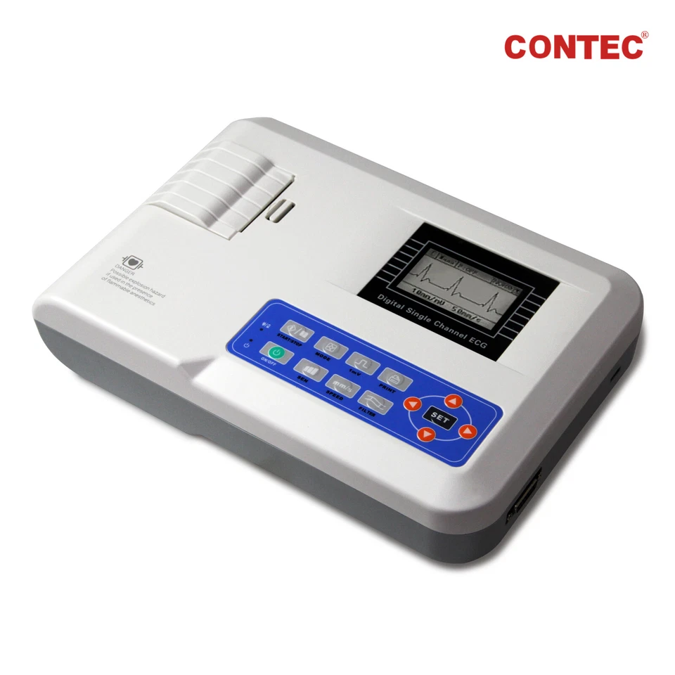 Digital 1-Channel Veterinary ECG machine Electrocardiograph Vet Cardiology USA - Image 3 of 4