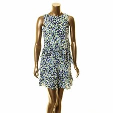 LAUREN RALPH LAUREN NEW Women's Printed Ruffled Crepe A-Line Dress TEDO