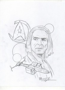 Star Trek TOS Khan Botany Bay ORIGINAL PENCIL SKETCH by Tim Shinn