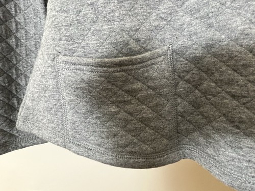 NOMADIC TRADERS Quilted Heather Gray 1/4 Zip Sweatshirt SZ S 2 Pockets - Picture 5 of 12