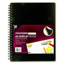 A4 Display Book Storage Folder 50 Clear Pockets Office Presentation Book File UK