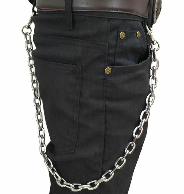 NEW Silver Link Biker Trucker Punk Keychain Wallet Large