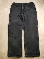 VTG 90s Ben Davis Double Knee 8 Pocket Heavy Work Pants Tag Sz 38 Black RARE