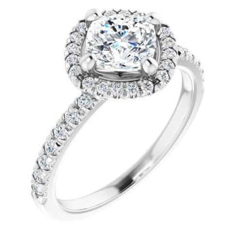 1 ct Cushion Cut D-VVS1 Moissanite Wedding Engagement Ring S925 Sterling Silver - Picture 2 of 12