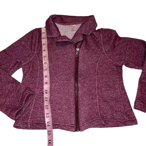 GYMBOREE Maroon Long Sleeve Zip Up Jacket Girls Medium 7/8 - Picture 6 of 8