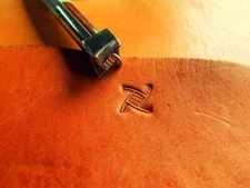 Stainless Steel  leather craft Geometric Decorative pattern Stamp Tool 9*9mm