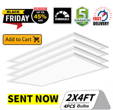 LED Panel Light 2x4 FT,4 Pack 75 Watts LED Recessed Edge-Lit Drop Ceiling Lights