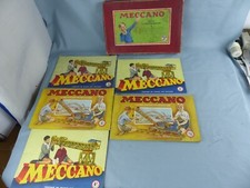 MECCANO lot de 5 anciens catalogues boites 3 4A 5A 4/6 + boite 3A