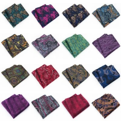 Herren Einstecktuch Hochzeit Paisley Blumen Einstecktuch Jacquard Einstecktuch - Bild 1 von 4