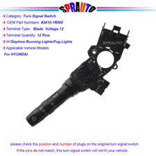 For 2012-14 Hyundai Accent 934101R000 Turn Signal Headlamp Switch W/o Fog Lights