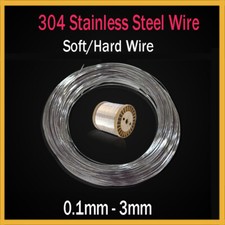  0.1-3mm 304 Stainless Steel Wire Single Soft/Hard Steel Wire Smooth Waterproof