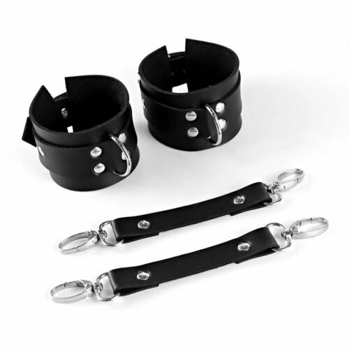 Women Garter Belts Strap With Handcuffs Leg Bondage Leather Harness SM Suspender - Picture 6 of 10