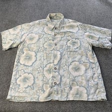 Vtg 90s Billabong Shirt Large Hawaiian USA Floral Button Up READ DESCRIPTION 