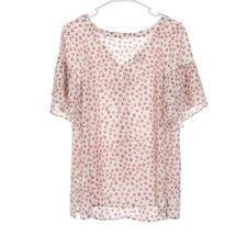 LOFT Flutter Sleeve Blouse Large