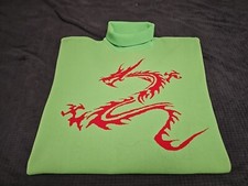 Xander Zhou Luxury StreetWear Turtleneck Lime Year Of The Dragon Sweatshirt 50