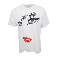 LADY GAGA GRAPHIC T SHIRT EYES WHITE